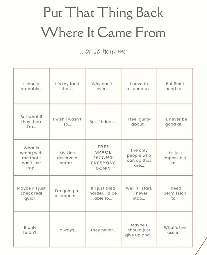 put that thing back where it came from bingo preview